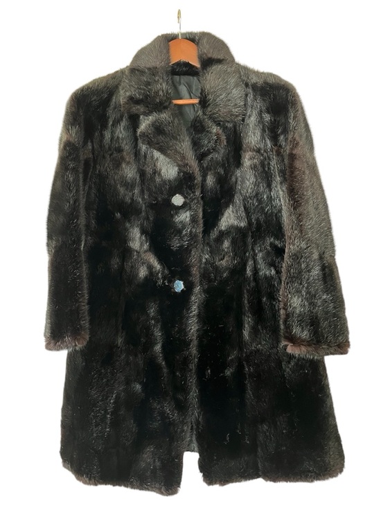 Vintage Jackets & Blazers - Gorgeous espresso brown vintage mink 3/4 length coat